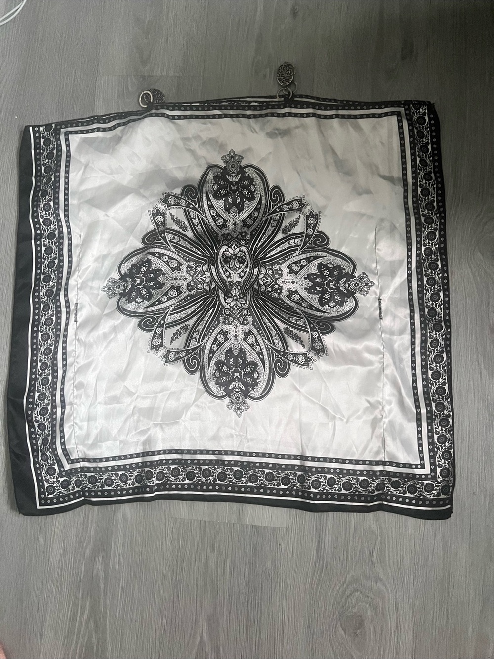 Black & White Paisley Bandana Scarf